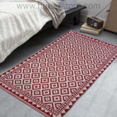 Diamond Style - Red & White (4ft x 6Ft)